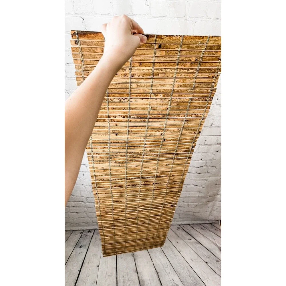 Vtg Lot 8 Nautical Bamboo Reed Wood Placemats & Table Runner Tiki Bar Tropical